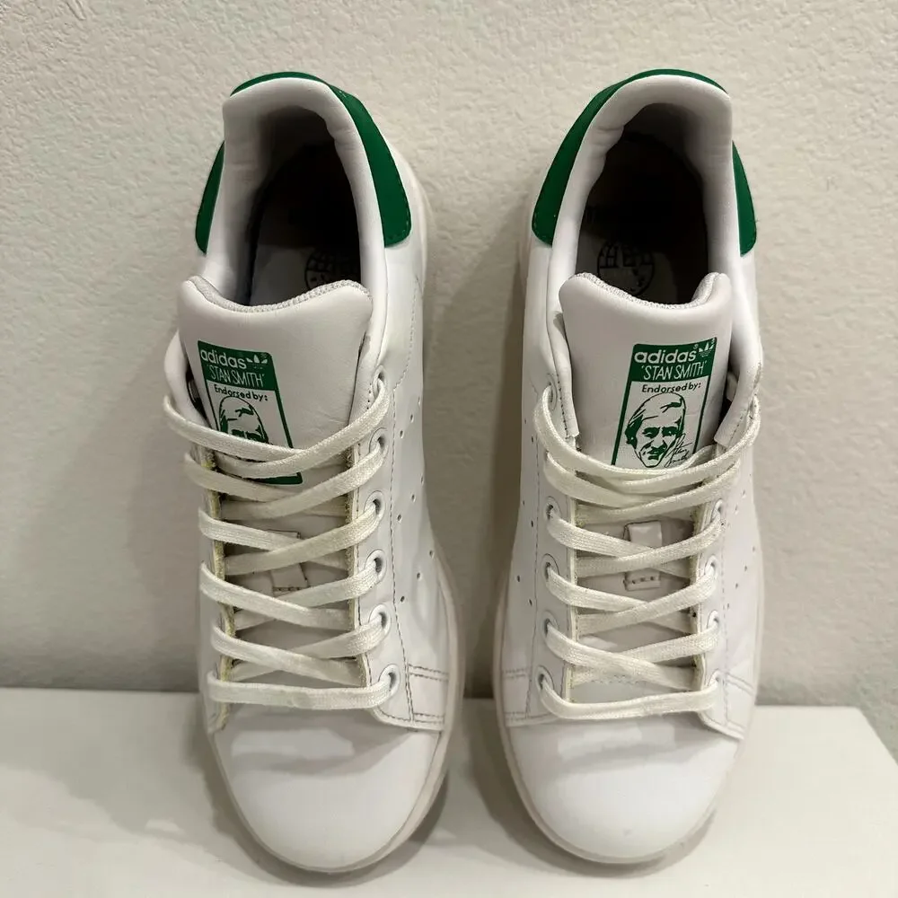 Adidas Stan Smith Women Size 5 Sneaker Shoes White Green Retro Casual Streetwear